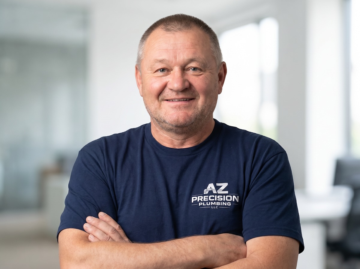 Arkadi Zverjako, owner and master plumber of AZ Precision Plumbing